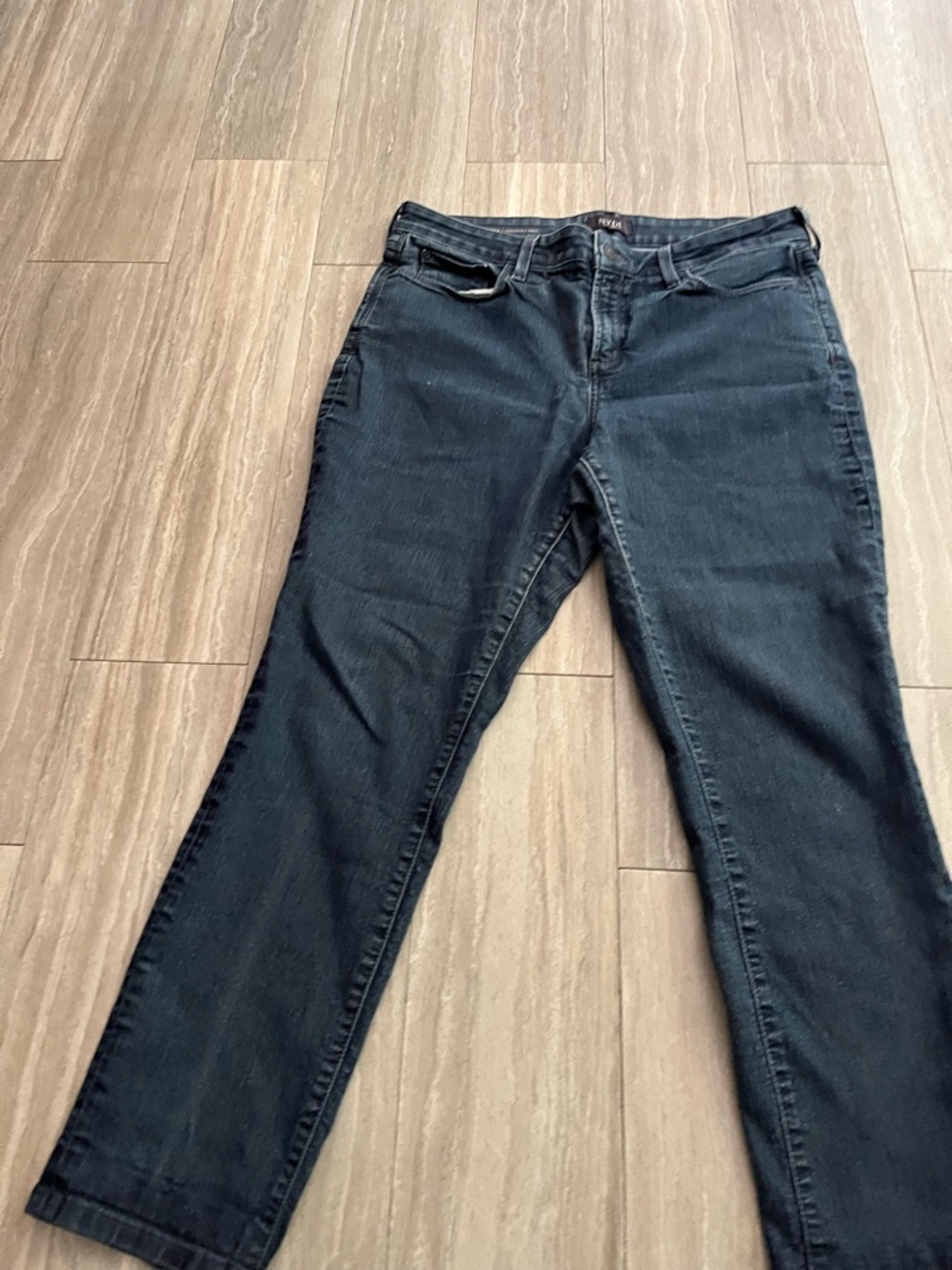 NYDJ Not Your Daughters Jeans 14 Blue Alina Convertible Ankle Denim Lift Tuck
